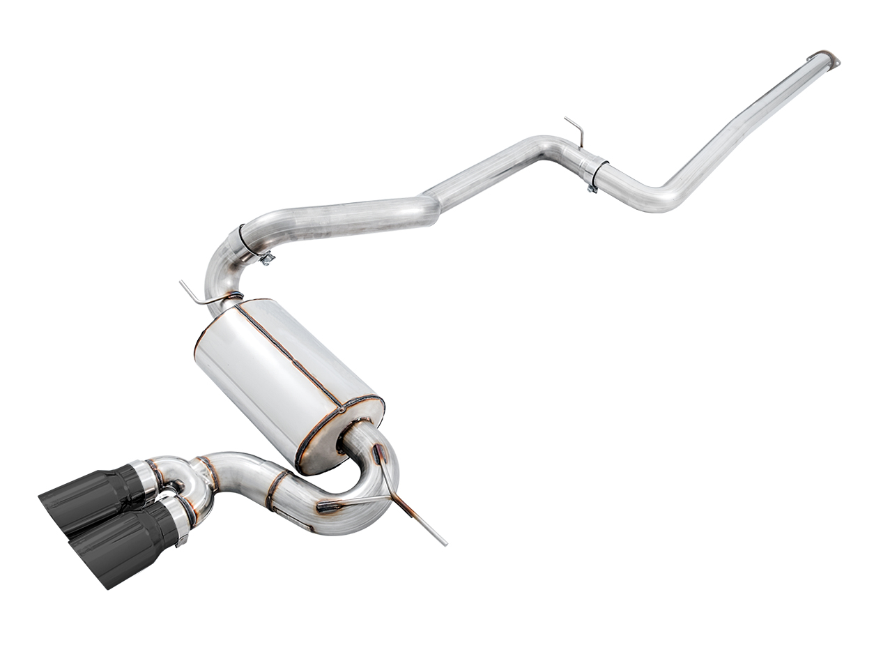 AWE 3015-33092 - Ford Focus ST Touring Edition Cat-back Exhaust - Non-Resonated - Diamond Black Tips AWE 3015-33092 - Ford Focus ST Touring Edition Cat-back Exhaust - Non-Resonated - Diamond Black Tips