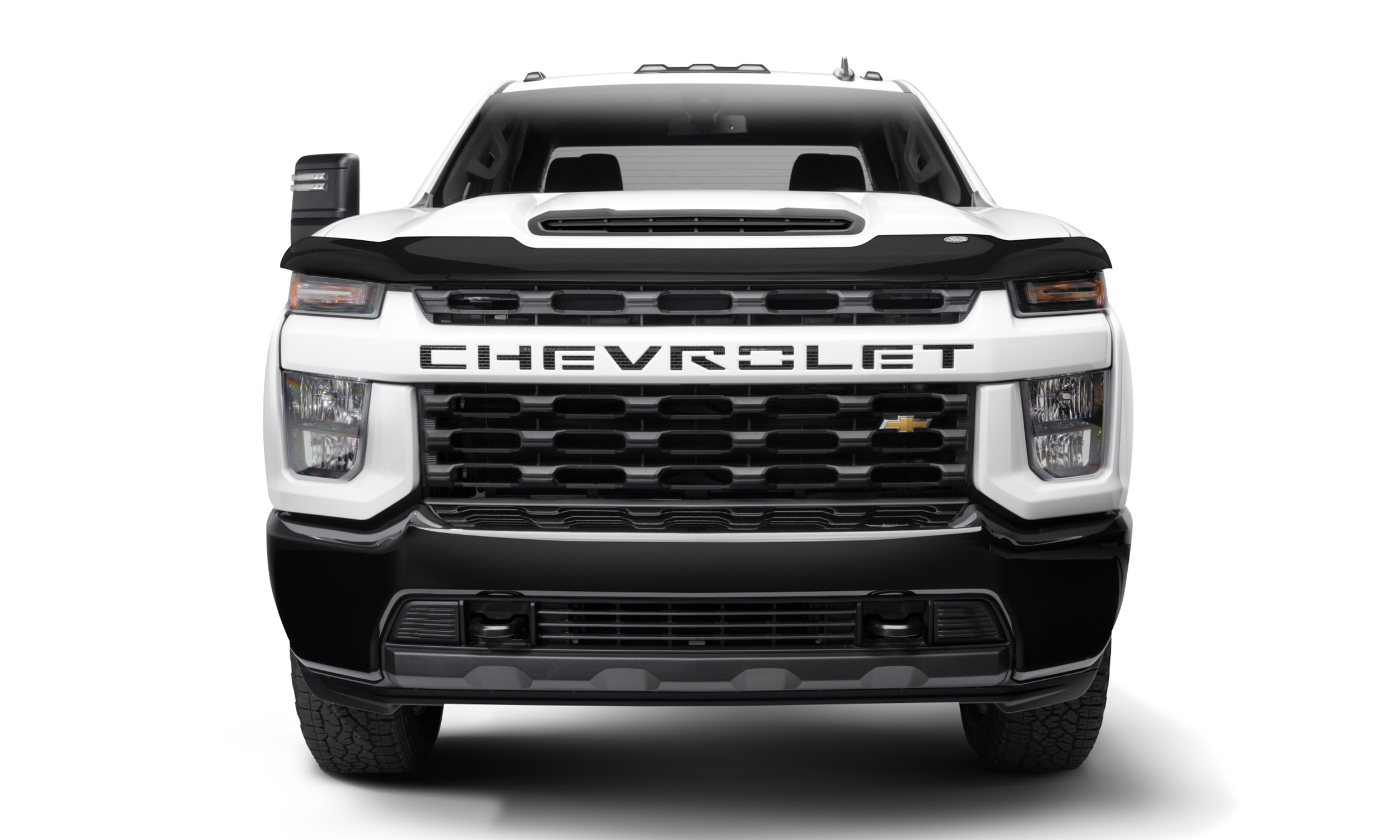 Auto Ventshade (AVS) 25711 - 20-22 Chevrolet Silverado 2500 / 3500 HD Bugflector II High Profile Hood Shield - Smoke Auto Ventshade (AVS) 25711 - 20-22 Chevrolet Silverado 2500 / 3500 HD Bugflector II High Profile Hood Shield - Smoke