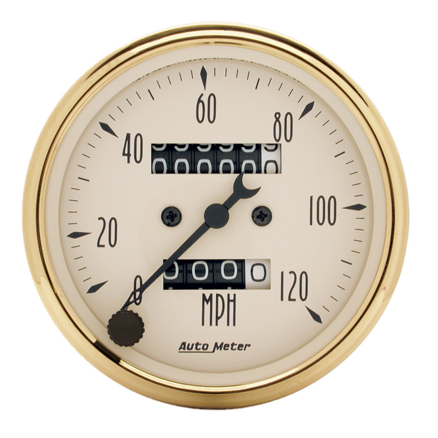 AutoMeter 1593 - Gauge Speedometer 3-1/8in. 120MPH Mechanical Golden Oldies AutoMeter 1593 - Gauge Speedometer 3-1/8in. 120MPH Mechanical Golden Oldies