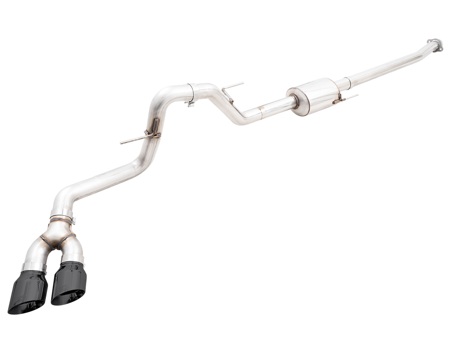 AWE 3015-23059 - 0FG 21+ Ford F150 Dual Side Exit Cat-Back Exhaust - 4.5in Diamond Black Tips AWE 3015-23059 - 0FG 21+ Ford F150 Dual Side Exit Cat-Back Exhaust - 4.5in Diamond Black Tips