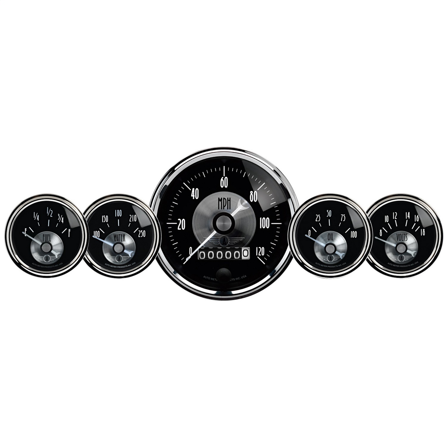AutoMeter 2003 - Prestige Series Black Diamond 3-3/8in Electric Speedometer 2-1/16in Elecrtric Oil Pressure