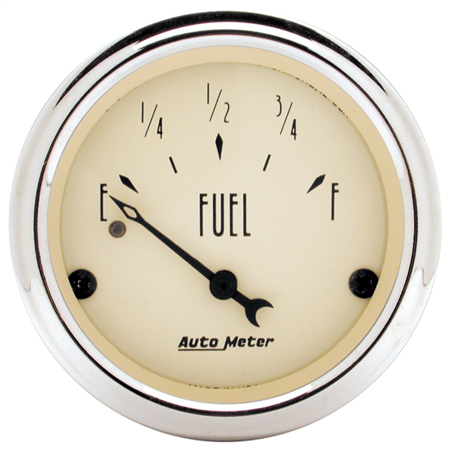 AutoMeter 1818 - 2in 0 OHMS Empty/30 OHMS Full Antique Beige Fuel Level Gauge AutoMeter 1818 - 2in 0 OHMS Empty/30 OHMS Full Antique Beige Fuel Level Gauge