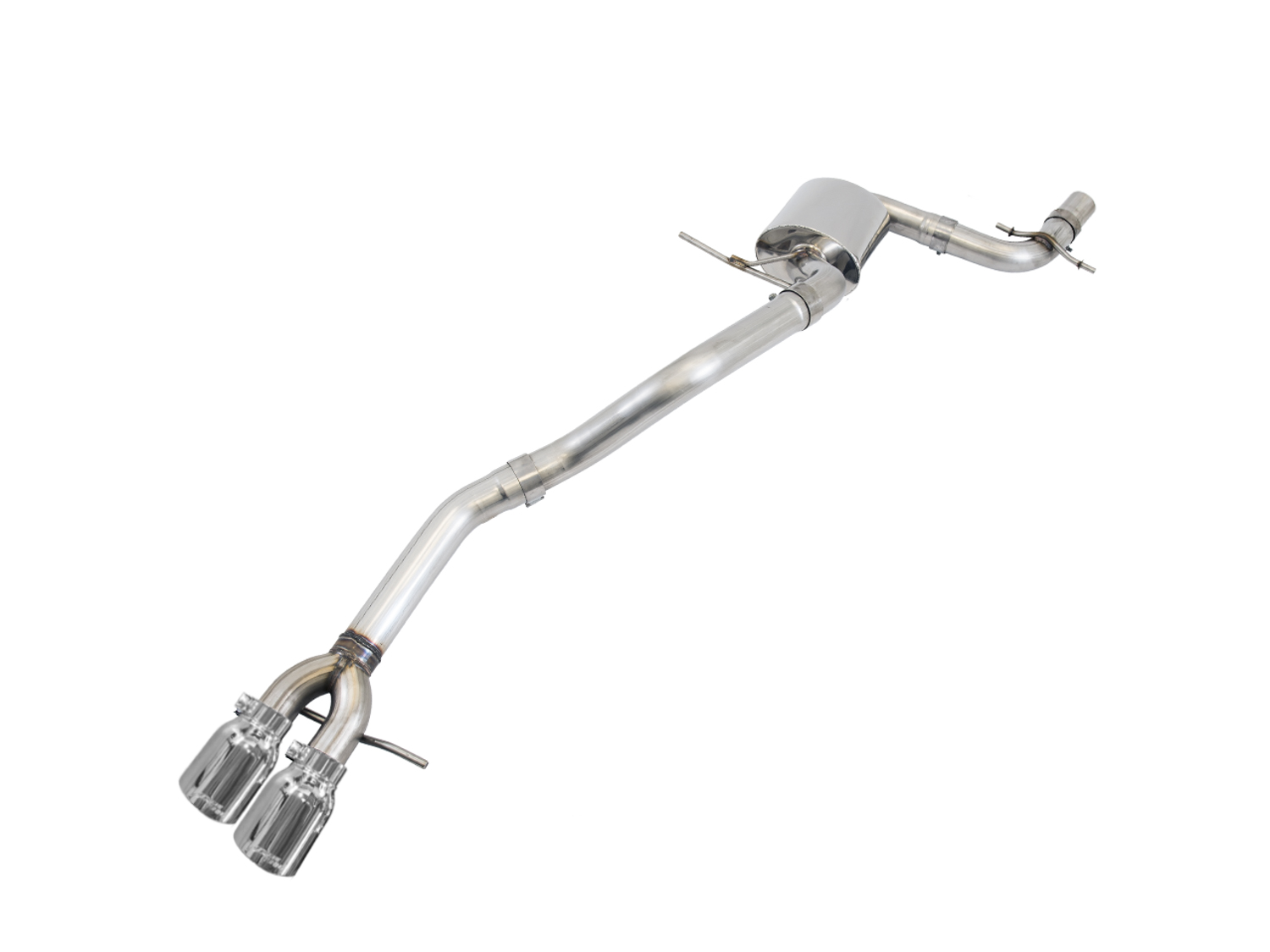 AWE 3020-22032 - 09-14 Volkswagen Jetta Mk6 1.4T Track Edition Exhaust - Chrome Silver Tips