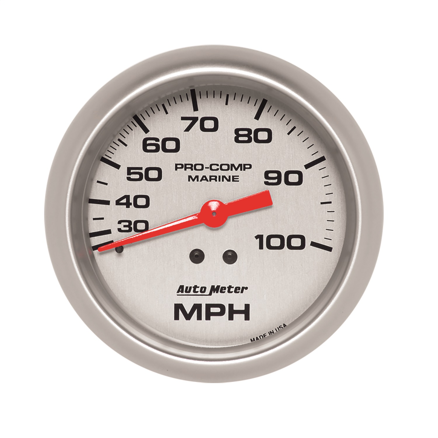 AutoMeter 200754-33 - Marine Silver Mechanical Speedometer