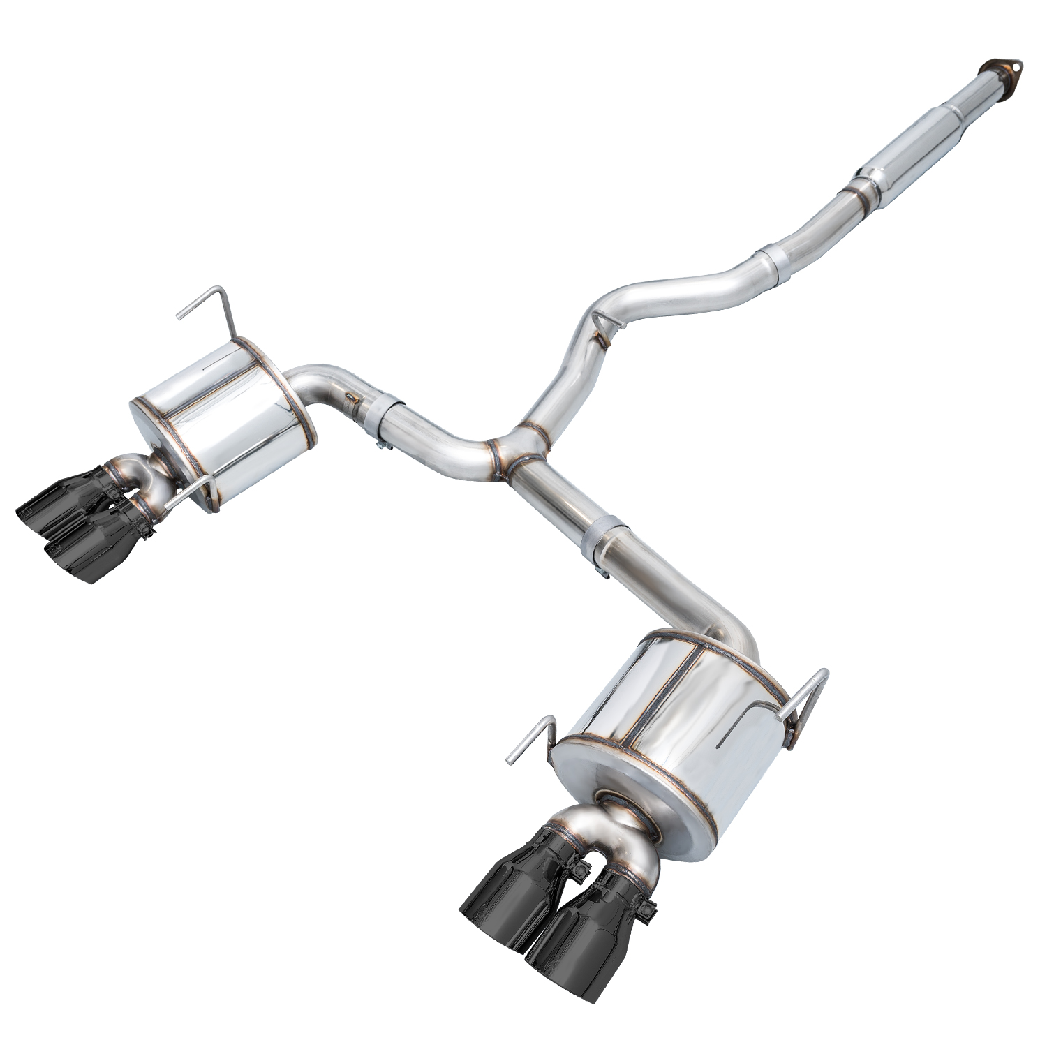 AWE 3015-43108 - Subaru STI VA / WRX GV / STI GV Sedan Touring Edition Exhaust - Diamond Black Tip (102mm)