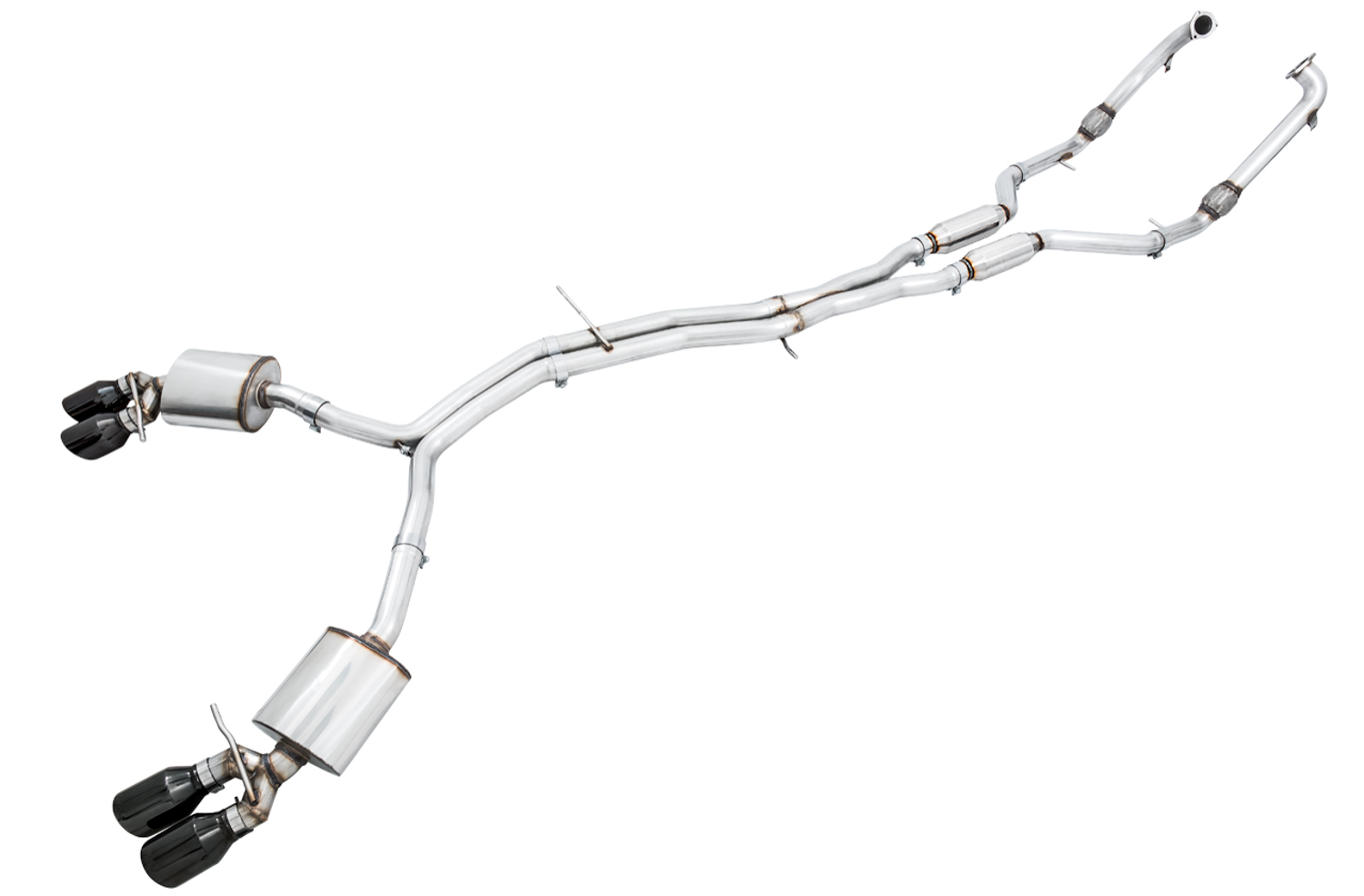 AWE 3015-43092 - Audi B9 S5 3.0T Touring Edition Exhaust - Black Diam Tips (102mm)