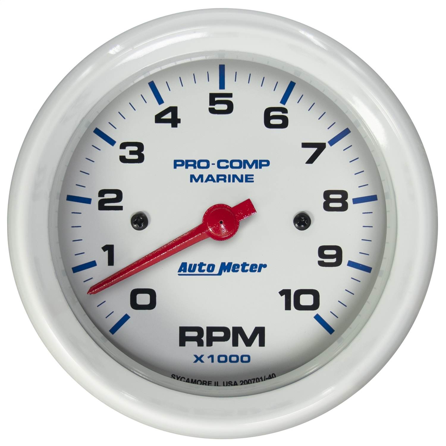 AutoMeter 200701 - GAUGE; TACHOMETER; 3 3/8in.; 10K RPM; MARINE WHITE