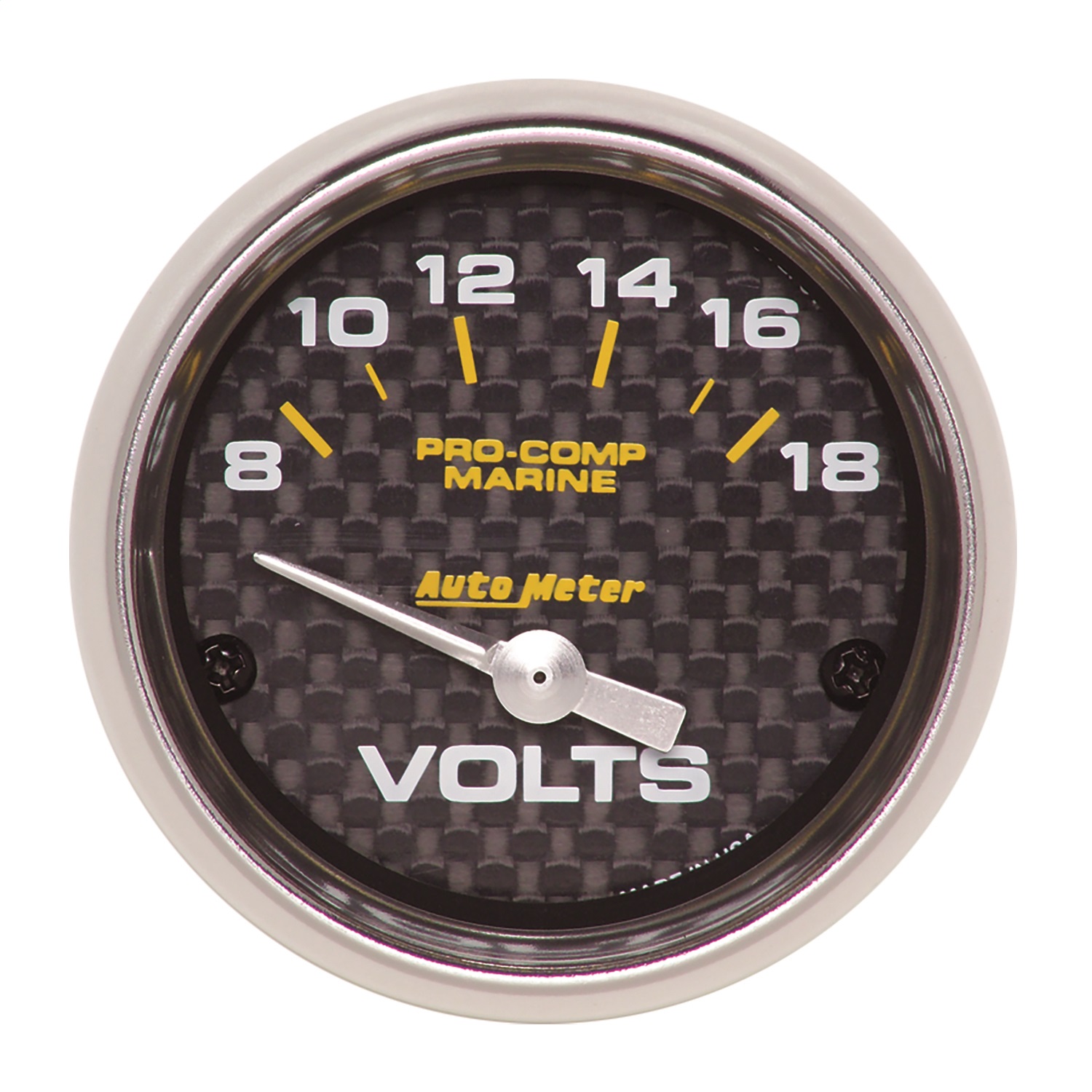 AutoMeter 200756-40 - Marine Carbon Fiber 2-1/16in 18V Electric Voltmeter Gauge