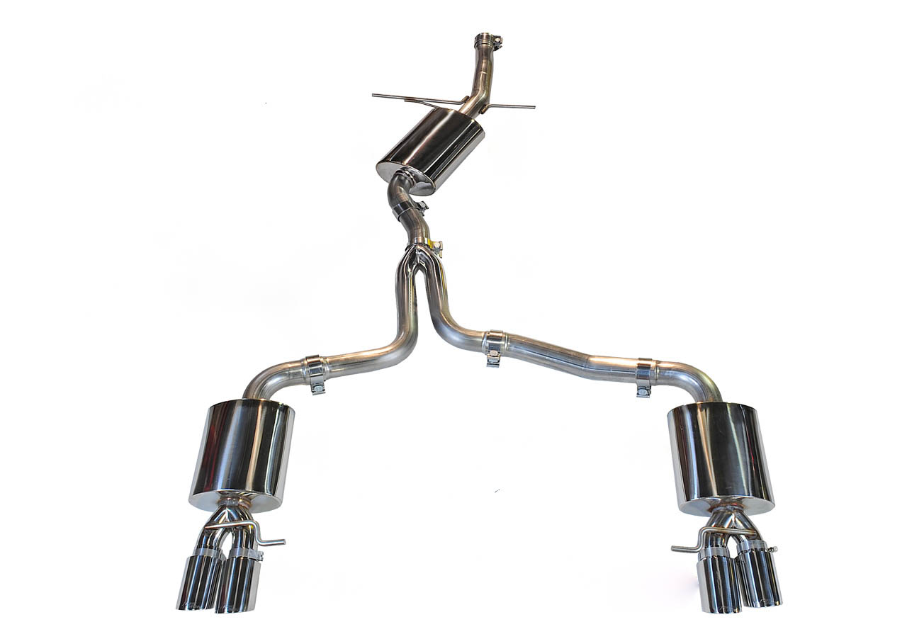 AWE 3015-43024 - Audi B8 A5 2.0T Touring Edition Exhaust - Quad Outlet Diamond Black Tips AWE 3015-43024 - Audi B8 A5 2.0T Touring Edition Exhaust - Quad Outlet Diamond Black Tips