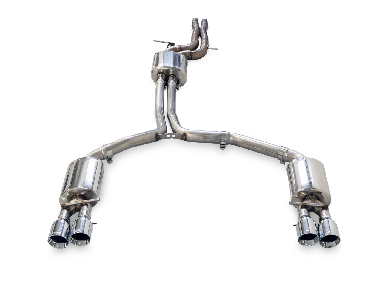 AWE 3015-42074 - Audi C7 A7 3.0T Touring Edition Exhaust - Quad Outlet Chrome Silver Tips AWE 3015-42074 - Audi C7 A7 3.0T Touring Edition Exhaust - Quad Outlet Chrome Silver Tips
