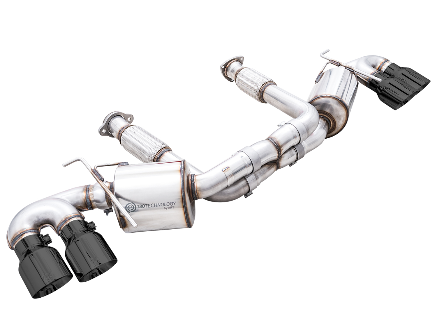 AWE 3015-43159 - 2020 Chevrolet Corvette (C8) Touring Edition Exhaust - Quad Diamond Black Tips AWE 3015-43159 - 2020 Chevrolet Corvette (C8) Touring Edition Exhaust - Quad Diamond Black Tips