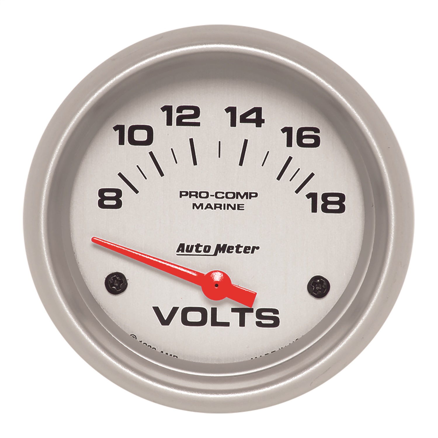AutoMeter 200757-33 - 2-5/8 in. VOLTMETER, 8-18V, MARINE SILVER ULTRA-LITE AutoMeter 200757-33 - 2-5/8 in. VOLTMETER, 8-18V, MARINE SILVER ULTRA-LITE