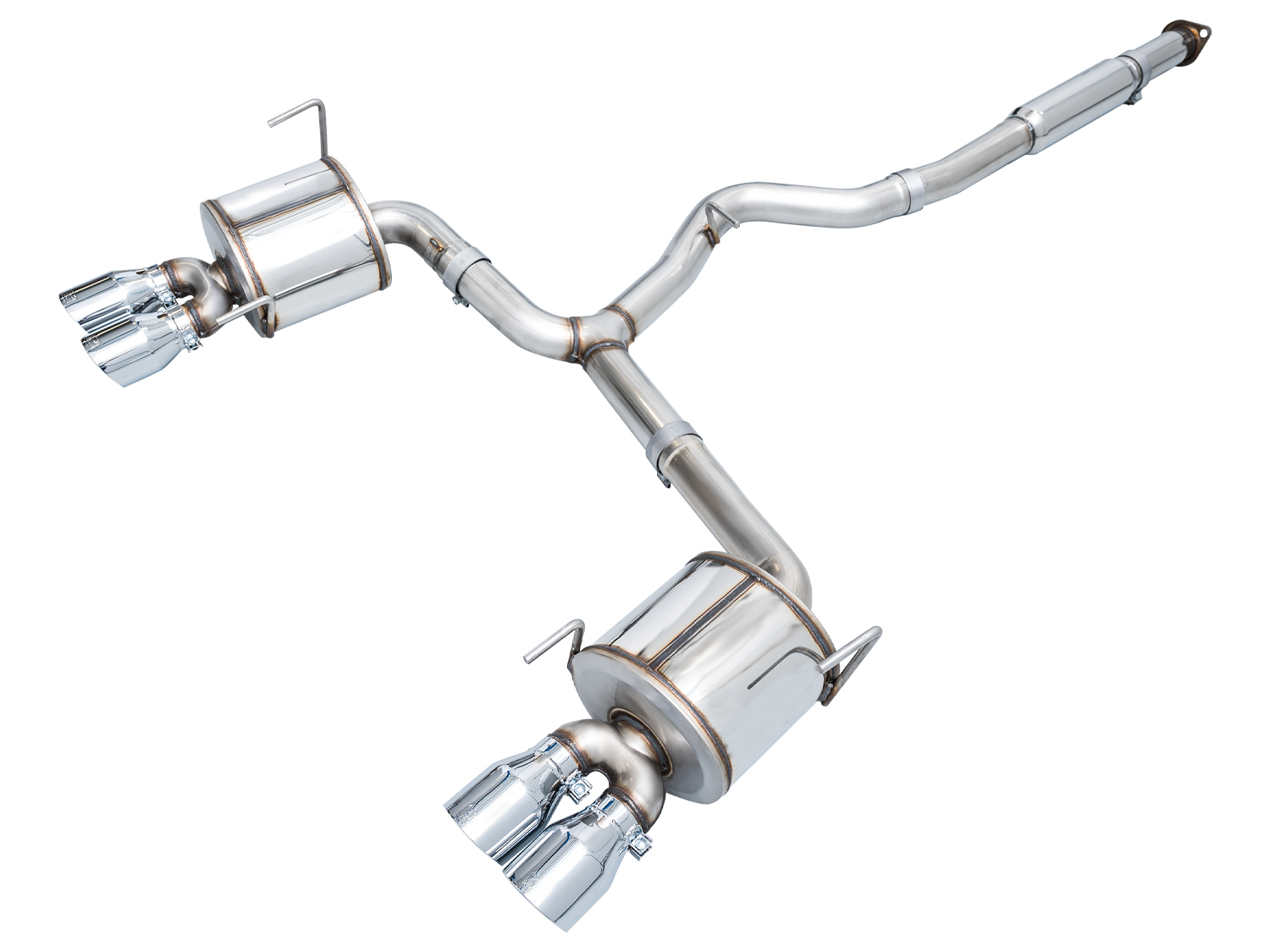 AWE 3015-42979 - 2022+ VB Subaru WRX Touring Edition Exhaust - Chrome Silver Tips