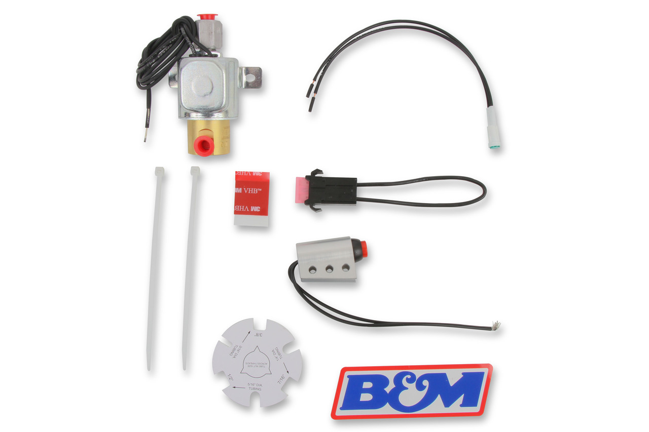 B&M 46076 - Launch Control, Zinc Plated Steel, 1/8 Inch NPT Inlet/Outlet with Button