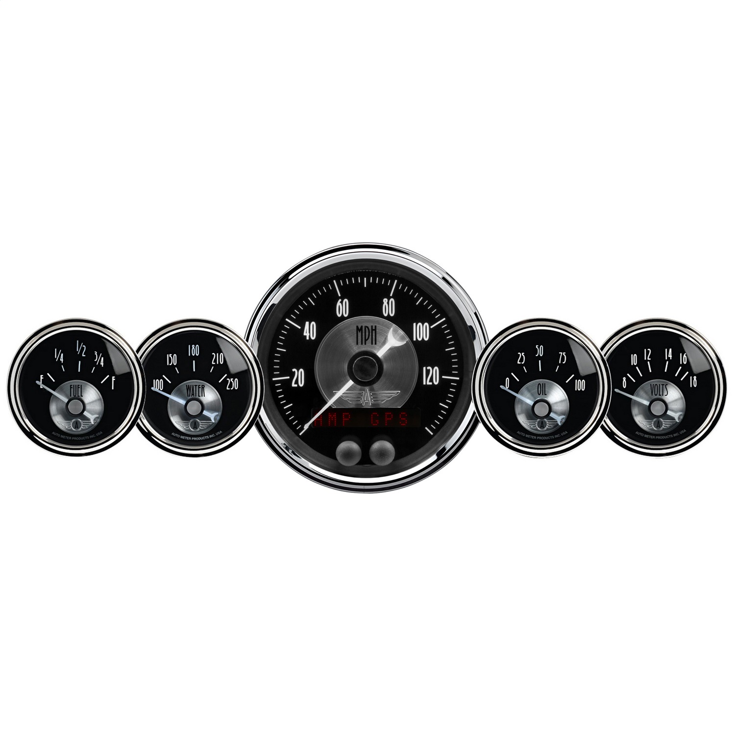AutoMeter 2024 - 5 PC. GAUGE KIT, 3-3/8 in. & 2-1/16 in. , GPS SPEEDO W/LCD ODO, PRESTIGE BLACK DIAMOND AutoMeter 2024 - 5 PC. GAUGE KIT, 3-3/8 in. & 2-1/16 in. , GPS SPEEDO W/LCD ODO, PRESTIGE BLACK DIAMOND