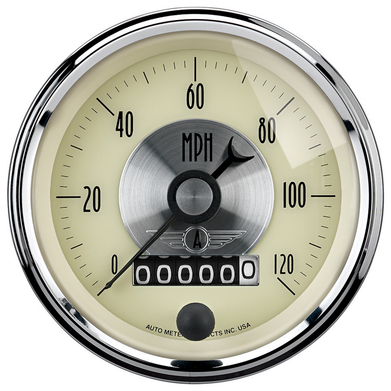 AutoMeter 2089 - Gauge Speedo 3-3/8in. 120MPH Elec. Program W/Wheel Odo Prestige Antq. Ivory AutoMeter 2089 - Gauge Speedo 3-3/8in. 120MPH Elec. Program W/Wheel Odo Prestige Antq. Ivory
