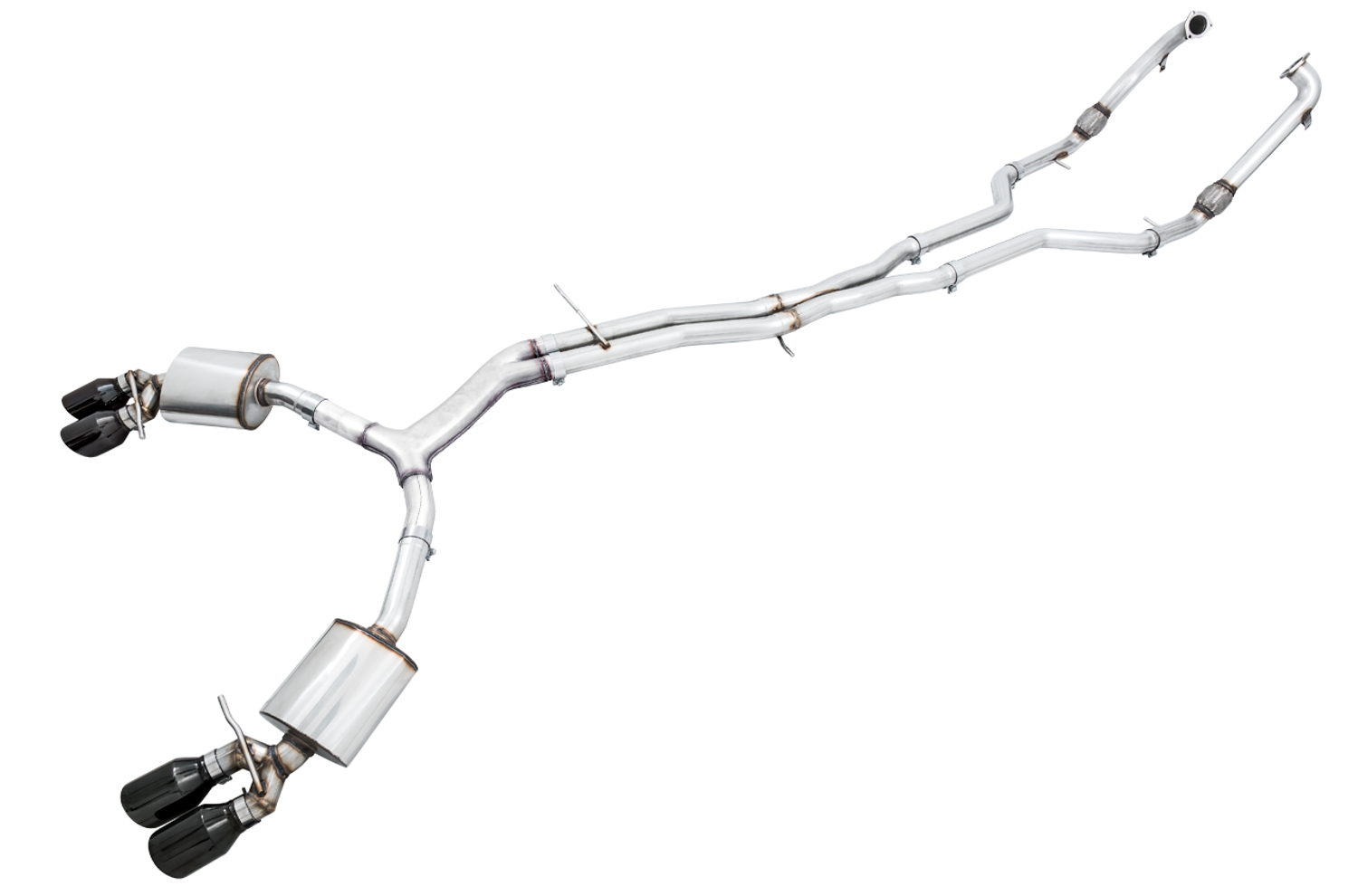 AWE 3020-43064 - Audi B9 S5 Sportback Touring Edition Exhaust - Non-Resonated (Black 102mm Tips)