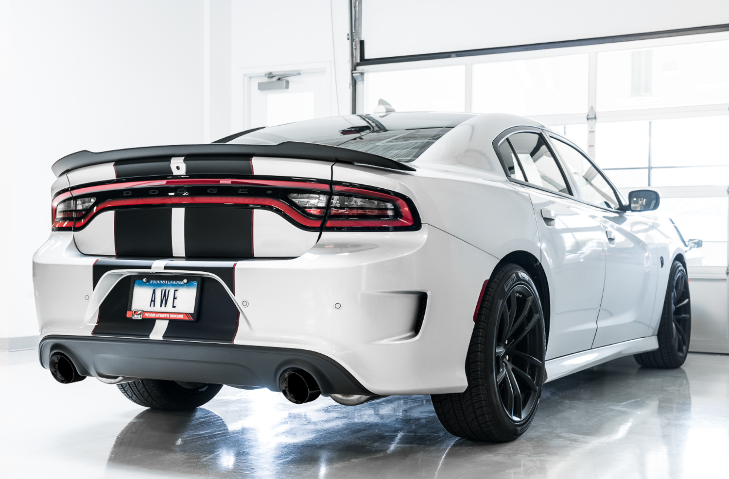 AWE 3020-33070 - 2015+ Dodge Charger 6.4L/6.2L Non-Resonated Touring Edition Exhaust - Diamond Blk Tips AWE 3020-33070 - 2015+ Dodge Charger 6.4L/6.2L Non-Resonated Touring Edition Exhaust - Diamond Blk Tips
