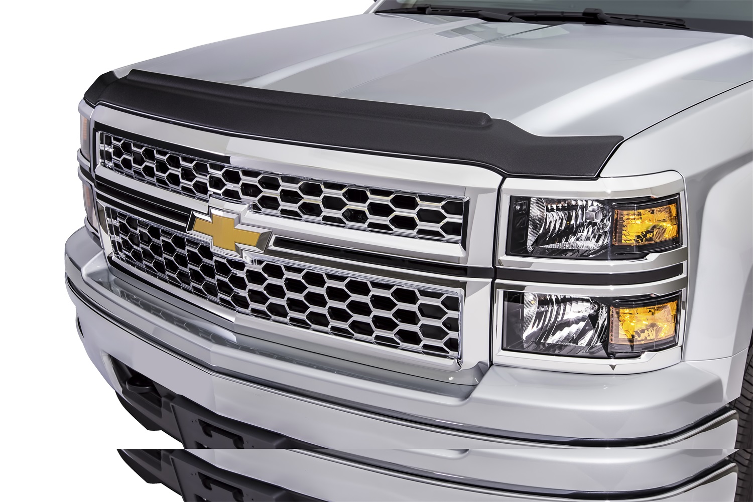 Auto Ventshade (AVS) 436087 - 15-18 Chevy Silverado 2500 Aeroskin II Textured Low Profile Hood Shield - Black