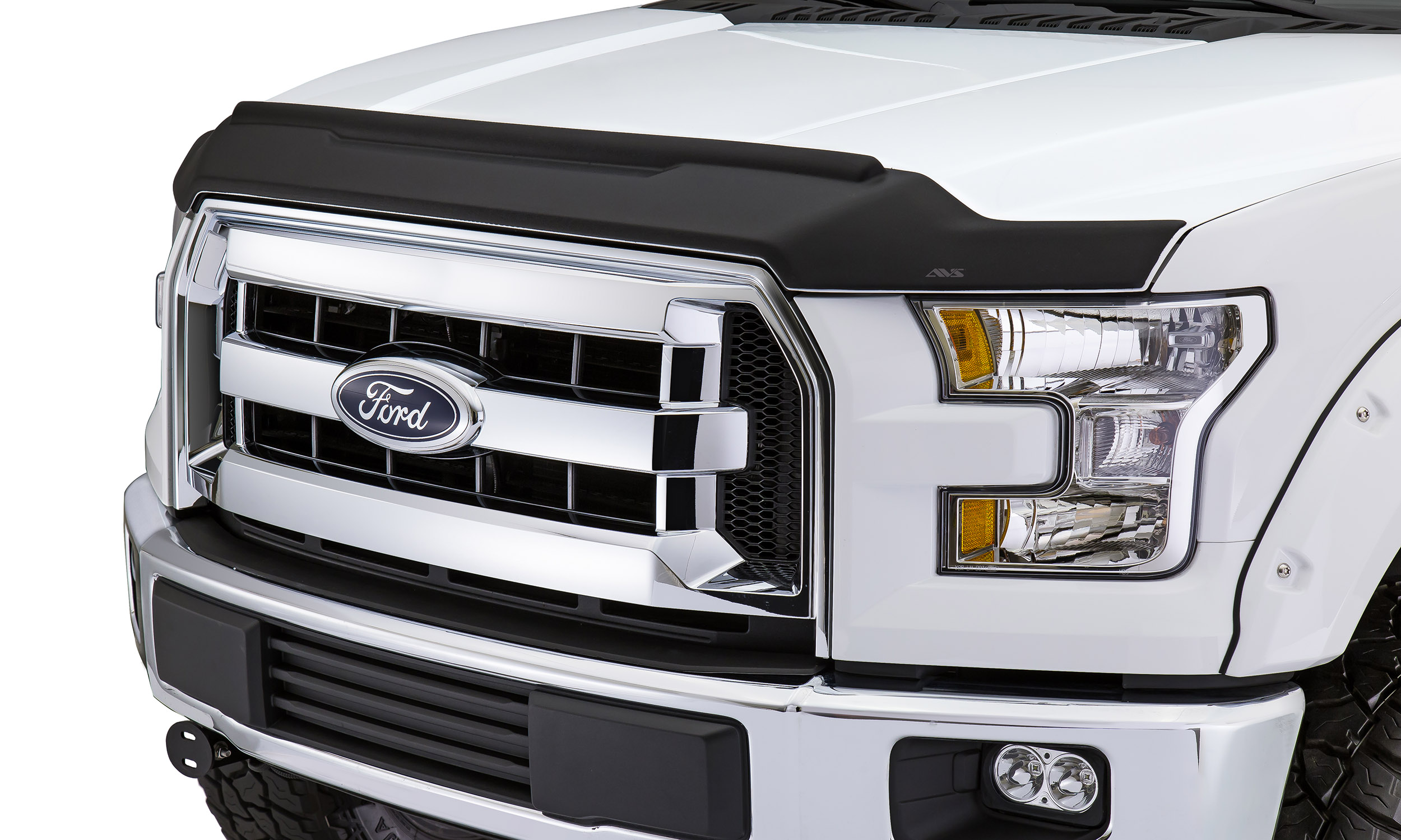 Auto Ventshade (AVS) 436127 - 17-18 Ford F-150 Raptor Aeroskin II Textured Low Profile Hood Shield - Black