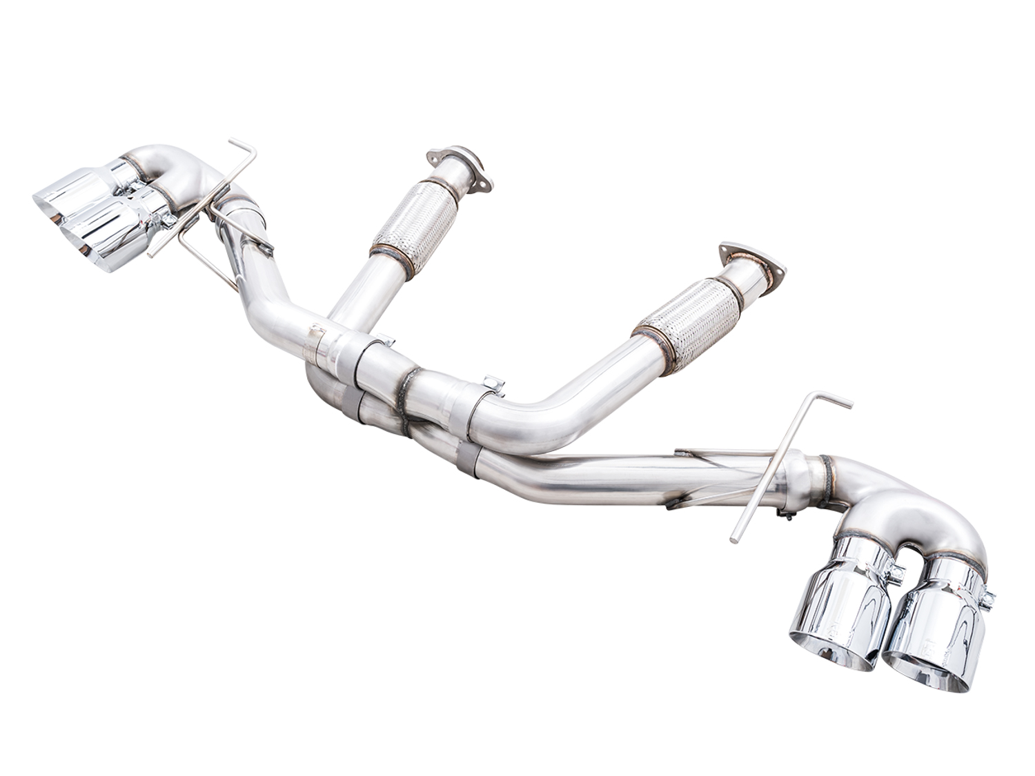 AWE 3020-42080 - 2020 Chevrolet Corvette (C8) Track Edition Exhaust - Quad Chrome Silver Tips AWE 3020-42080 - 2020 Chevrolet Corvette (C8) Track Edition Exhaust - Quad Chrome Silver Tips
