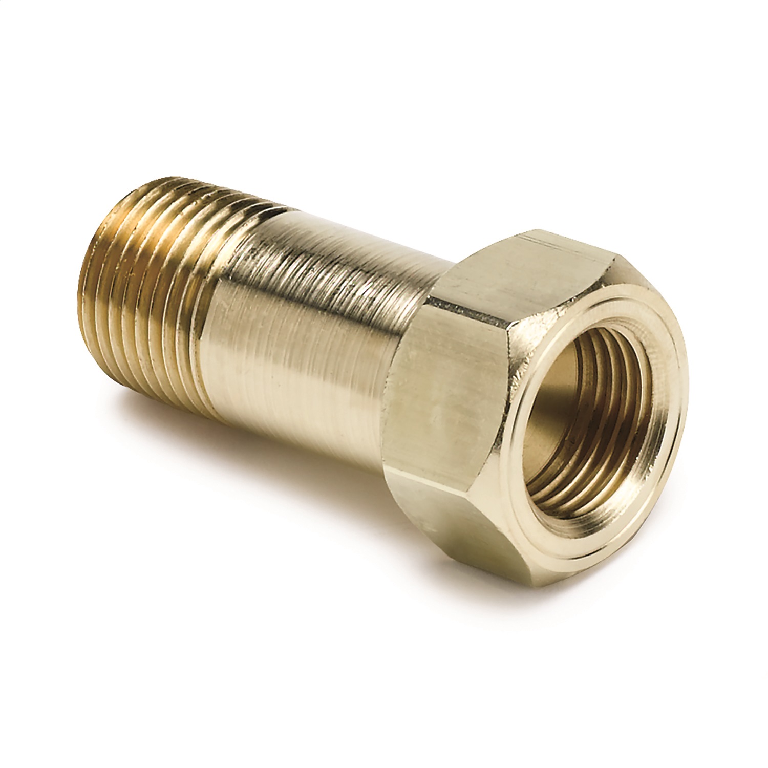 AutoMeter 2271 - Fitting Adapter 3/8in. NPT Male Extension Brass For Mech. Temp. Gauge