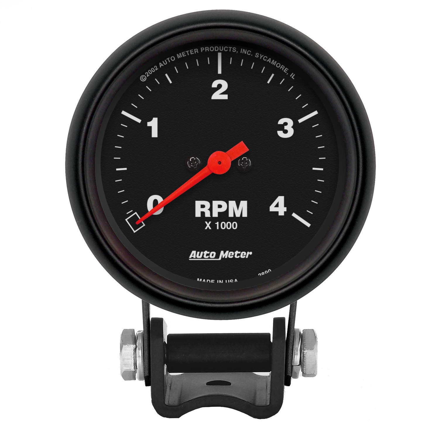 AutoMeter 2890 - Z-Series 2-5/8in 4K RPM Pedestal Tachometer Gauge