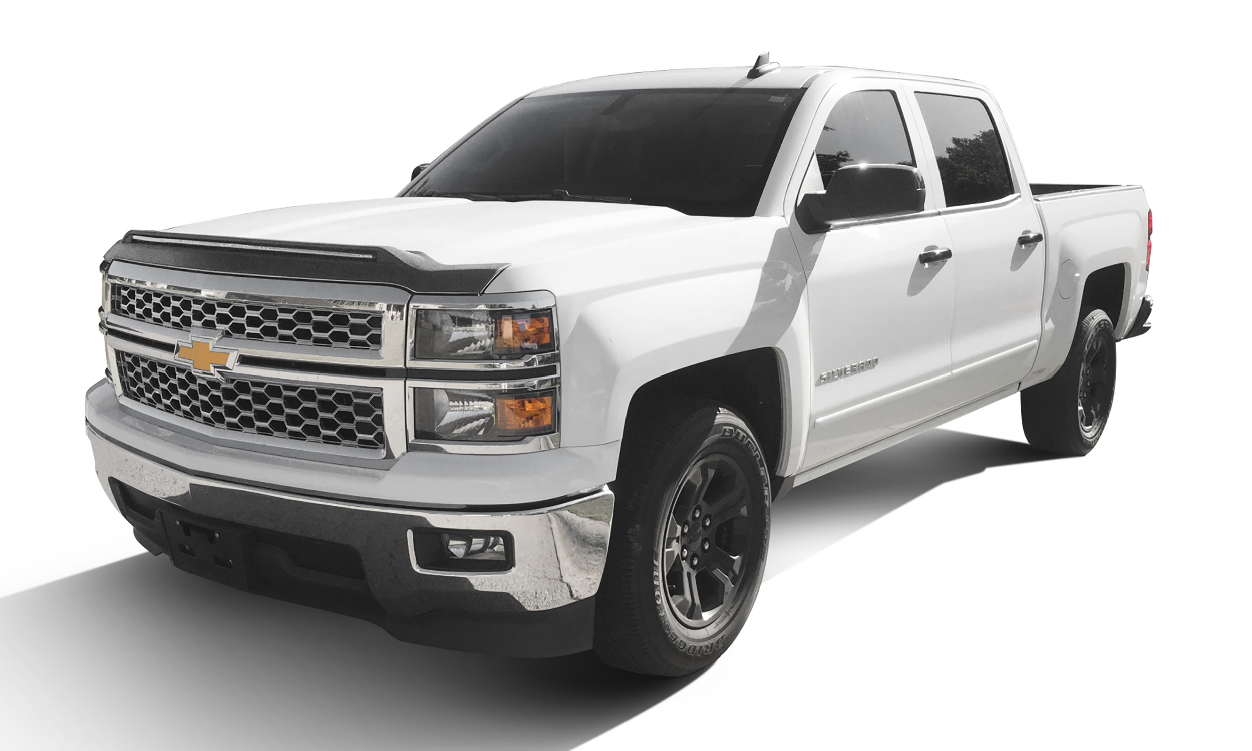 Auto Ventshade (AVS) 753062 - 14-15 Chevy Silverado 1500 Aeroskin Low Profile Hood Shield w/ Lights - Black Auto Ventshade (AVS) 753062 - 14-15 Chevy Silverado 1500 Aeroskin Low Profile Hood Shield w/ Lights - Black