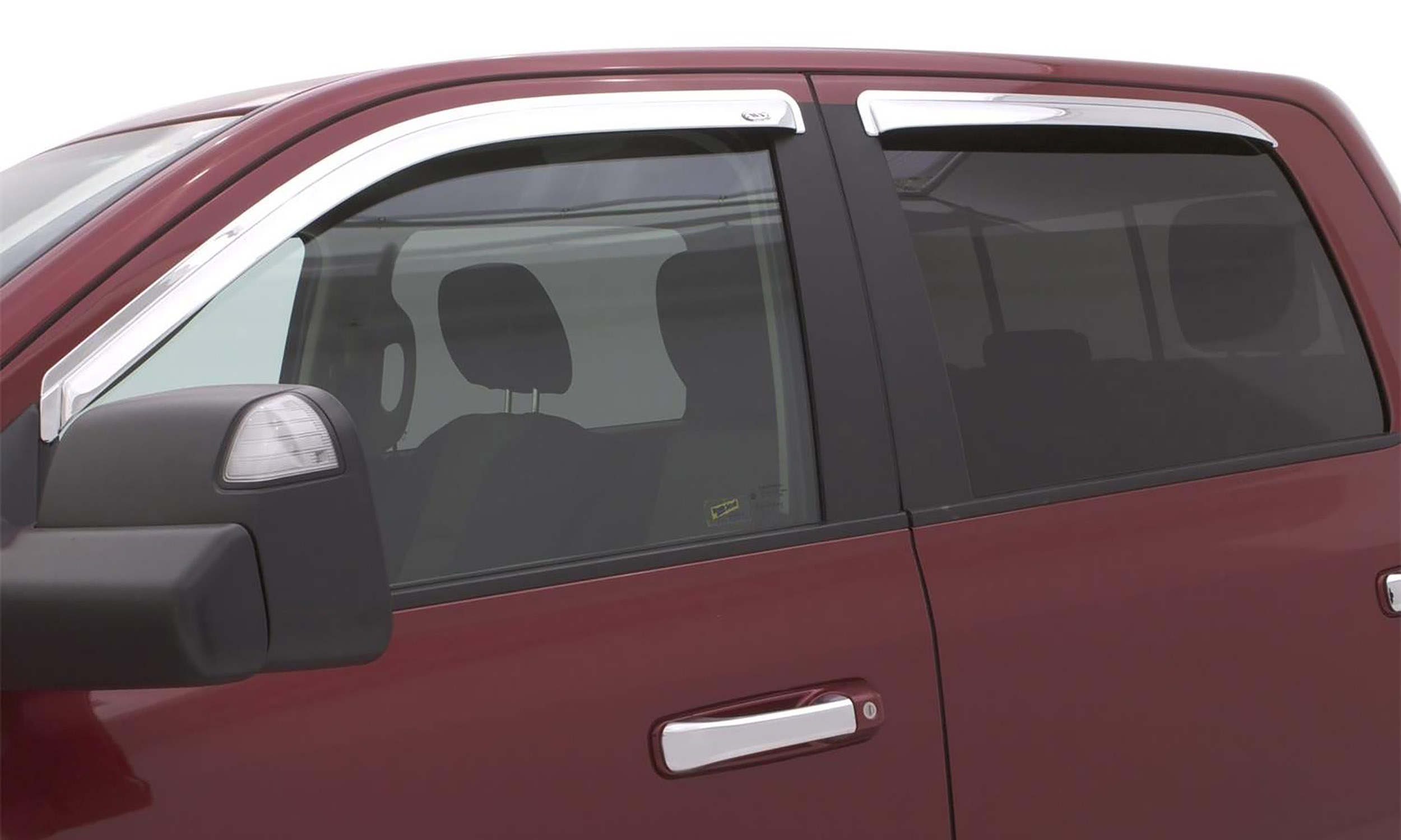 Auto Ventshade (AVS) 684387 - 19-22 Ford Ranger Crew Cab Ventvisor Outside Mount Window Deflectors 4pc - Chrome