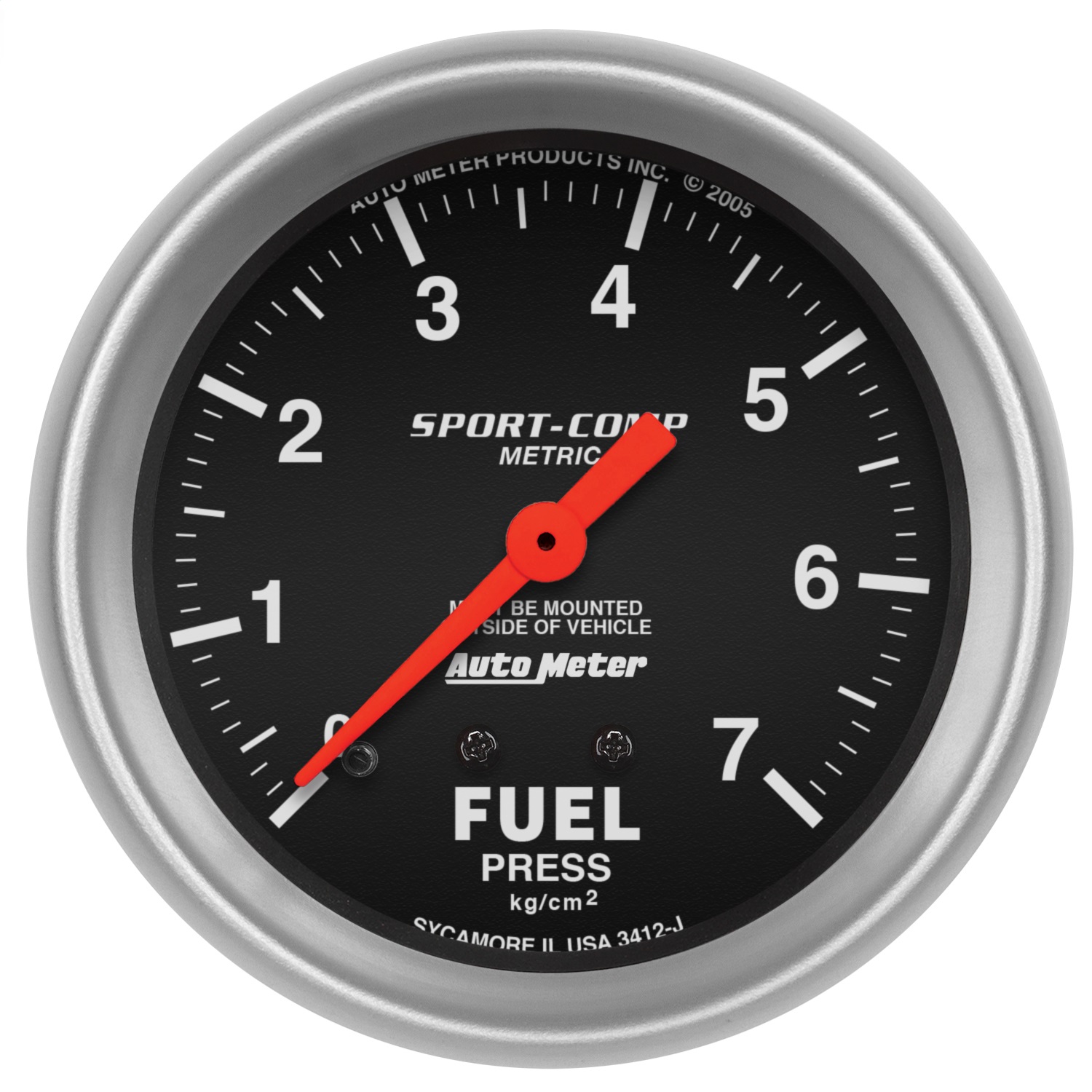 AutoMeter 3412-J - Sport-Comp 2 5/8in 0-7 Kg/Cm2 Mechanical Fuel Pressure Gauge AutoMeter 3412-J - Sport-Comp 2 5/8in 0-7 Kg/Cm2 Mechanical Fuel Pressure Gauge
