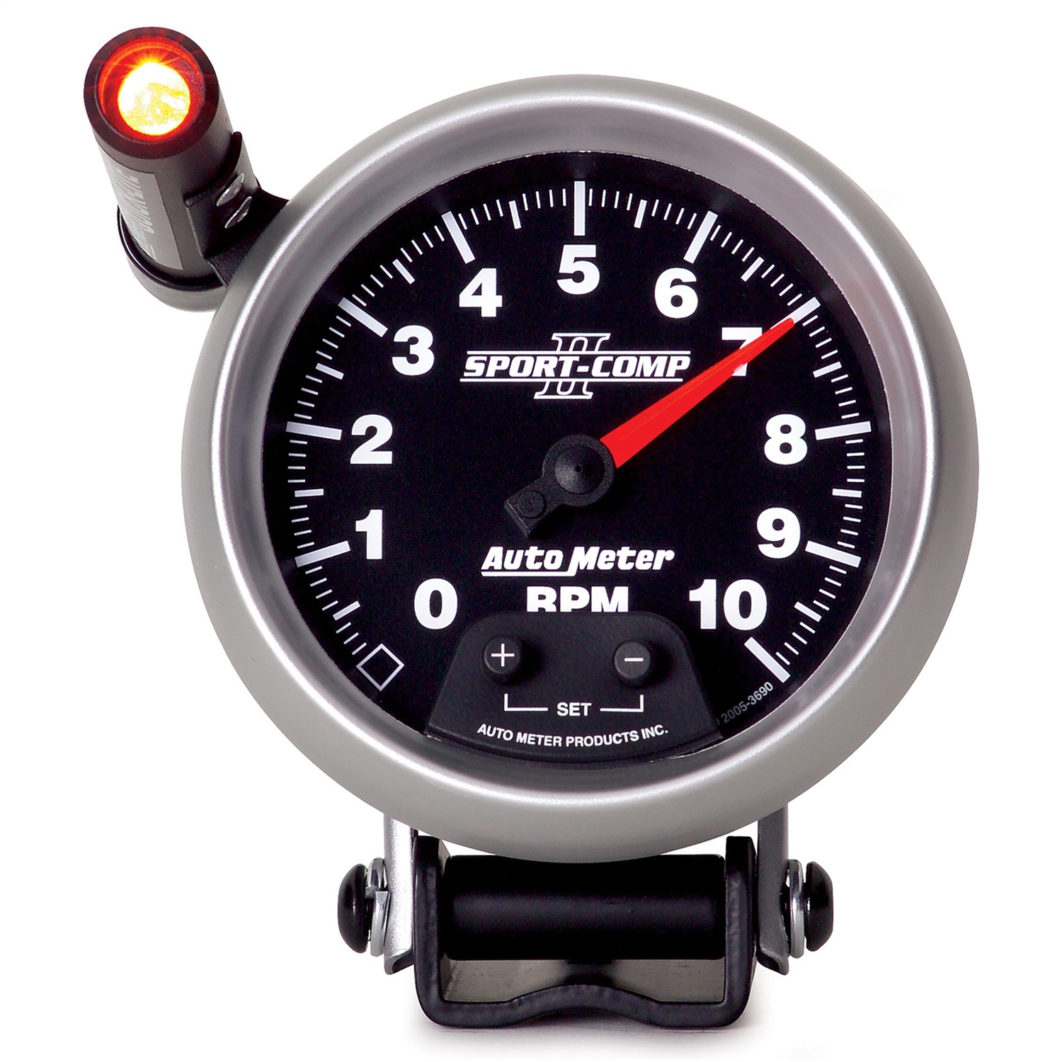 AutoMeter 3690 - Sport-Comp II Quick Lite 3 3/4in 10K RPM Pedestal Tachometer