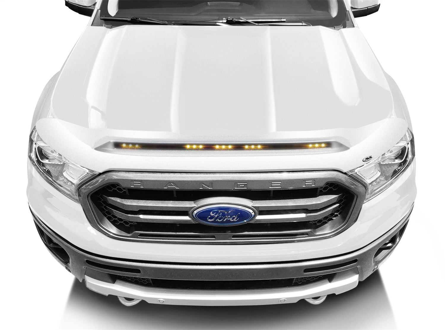 Auto Ventshade (AVS) 753166-Z1 - 2022 Chevy Silverado 1500 Aeroskin Low Profile Hood Shield w/ Lights - Oxford White Auto Ventshade (AVS) 753166-Z1 - 2022 Chevy Silverado 1500 Aeroskin Low Profile Hood Shield w/ Lights - Oxford White