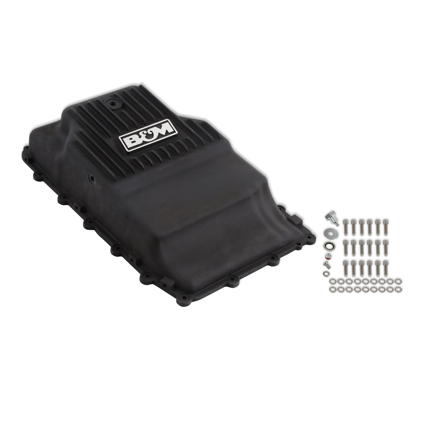 B&M 71400 - Hi-Tek Heavy-Duty Deep Transmission Pan - Ford 10R80 - Aluminum - Black B&M 71400 - Hi-Tek Heavy-Duty Deep Transmission Pan - Ford 10R80 - Aluminum - Black