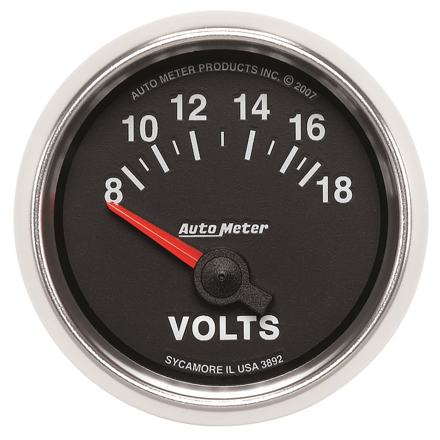 AutoMeter 3892 - GS 52mm 8-18 Volts Short Sweep Electronic Voltmeter Gauge AutoMeter 3892 - GS 52mm 8-18 Volts Short Sweep Electronic Voltmeter Gauge