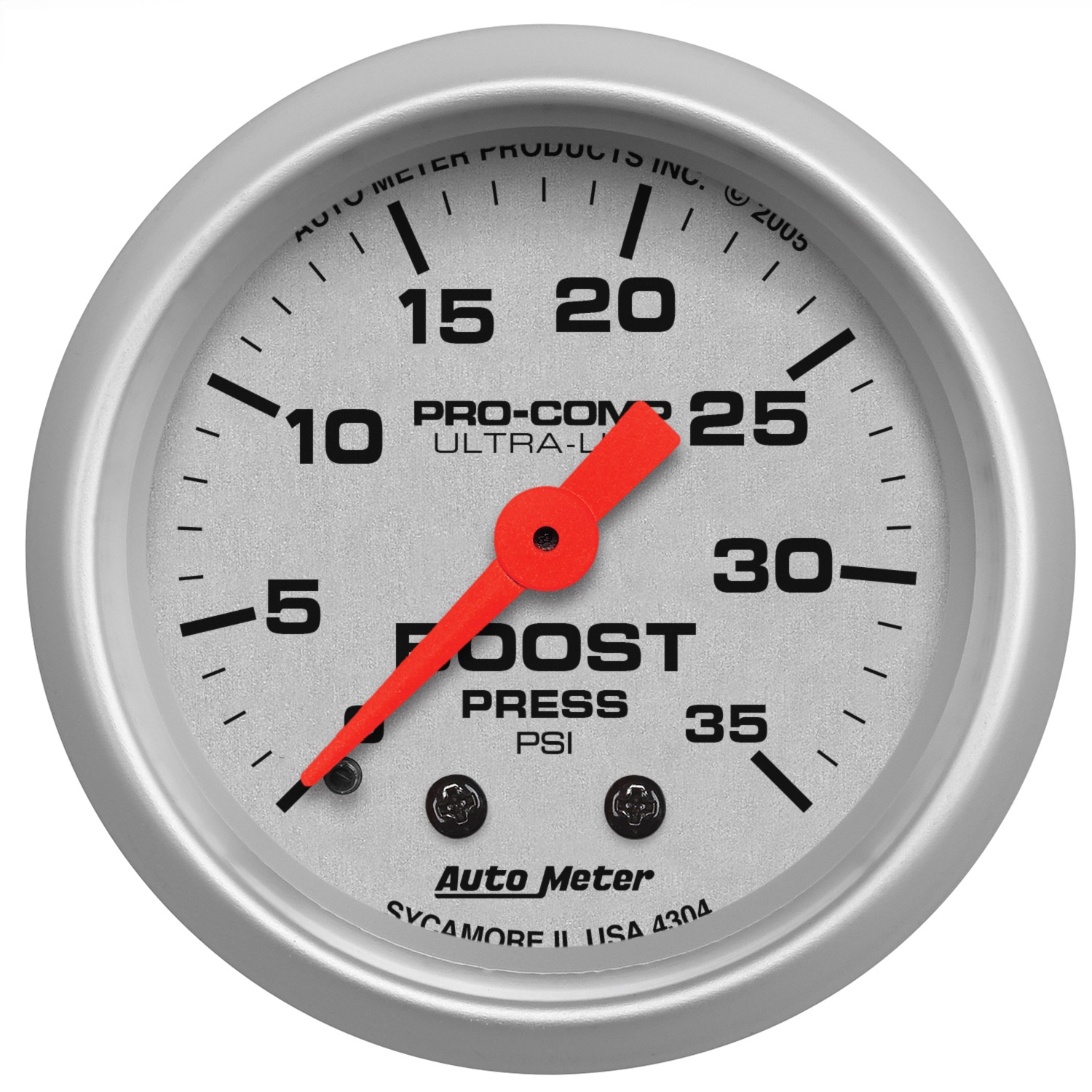 AutoMeter 4304 - Ultra-Lite 52mm 35 PSI Mechanical  Boost Gauge