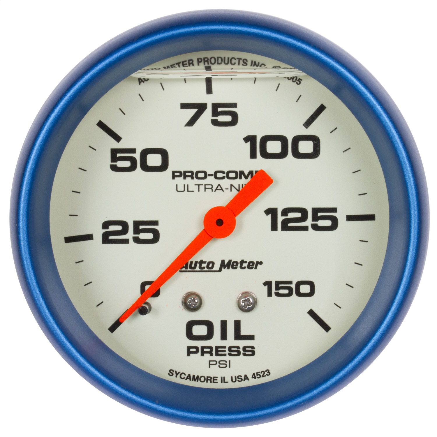 AutoMeter 4223 - Ultra-Nite 2-5/8in 0-150 PSI Liquid Filled Mechanical Glow In Dark Oil Pressure Gauge AutoMeter 4223 - Ultra-Nite 2-5/8in 0-150 PSI Liquid Filled Mechanical Glow In Dark Oil Pressure Gauge