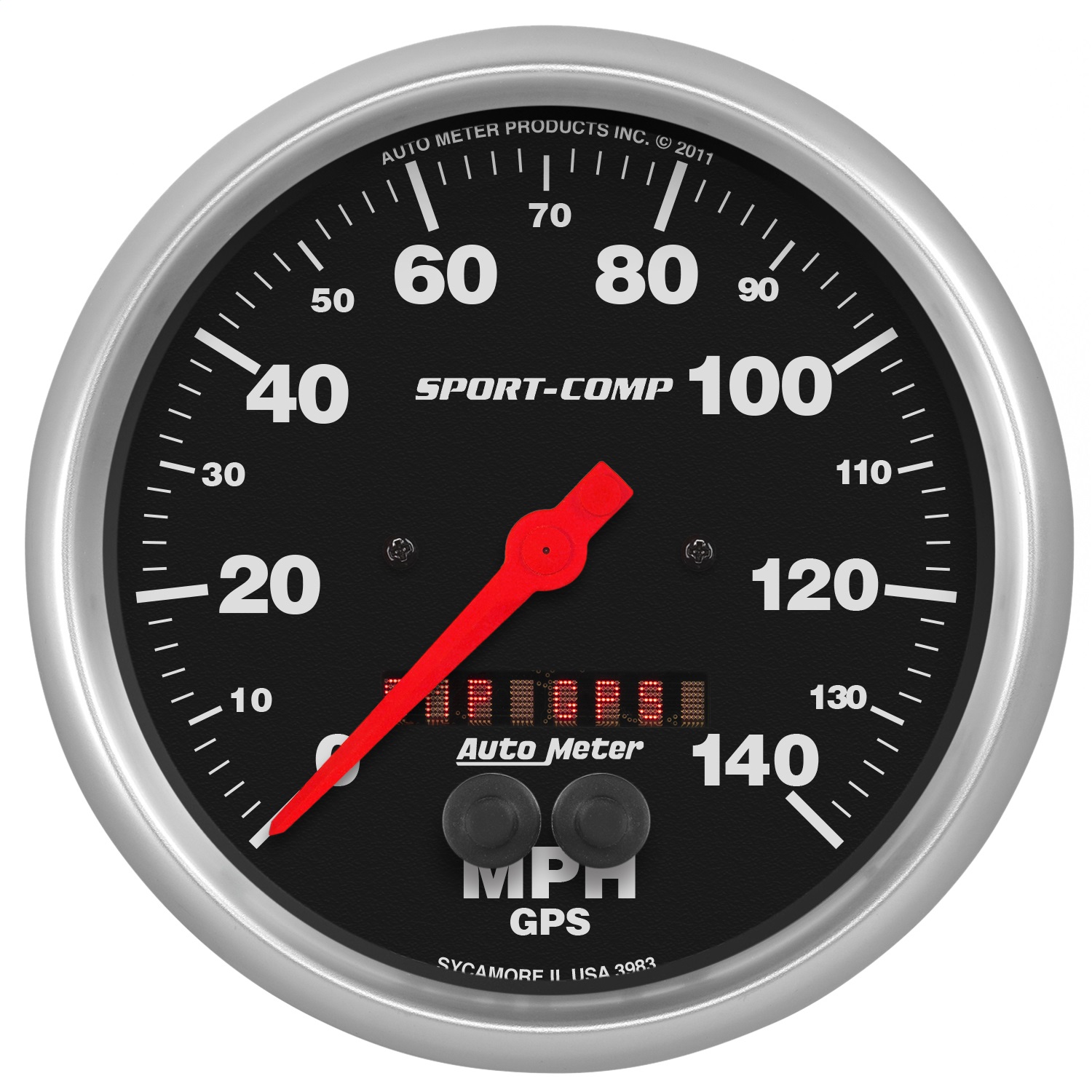 AutoMeter 3983 - Gauge Speedometer 5in. 140MPH Gps Sport-Comp