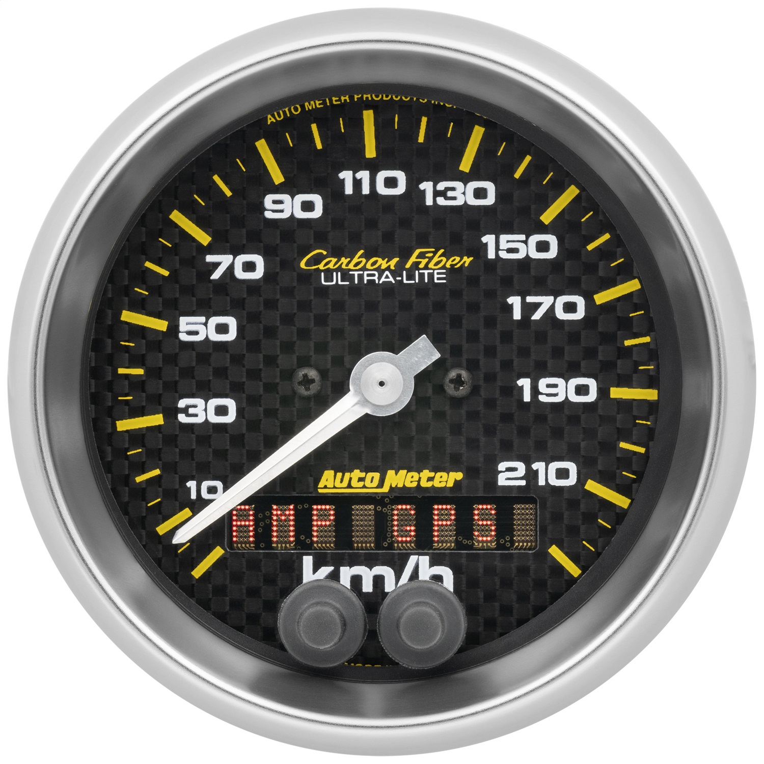 AutoMeter 4780-M - Carbon Fiber 3-3/8in. 0-225KM/H (GPS) Speedometer Gauge AutoMeter 4780-M - Carbon Fiber 3-3/8in. 0-225KM/H (GPS) Speedometer Gauge