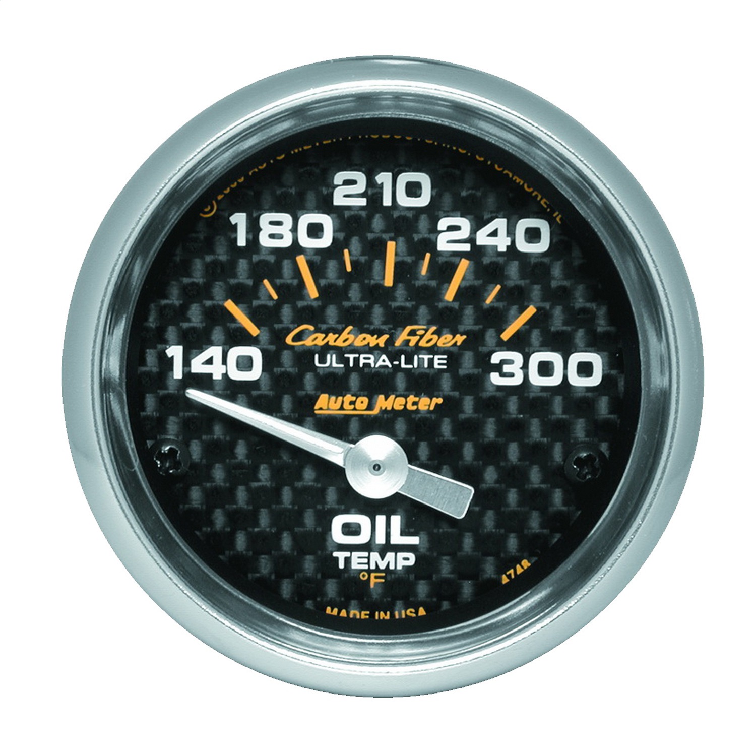 AutoMeter 4748 - Carbon Fiber 52mm 140-300 Deg F Electronic Oil Temperature Gauge AutoMeter 4748 - Carbon Fiber 52mm 140-300 Deg F Electronic Oil Temperature Gauge