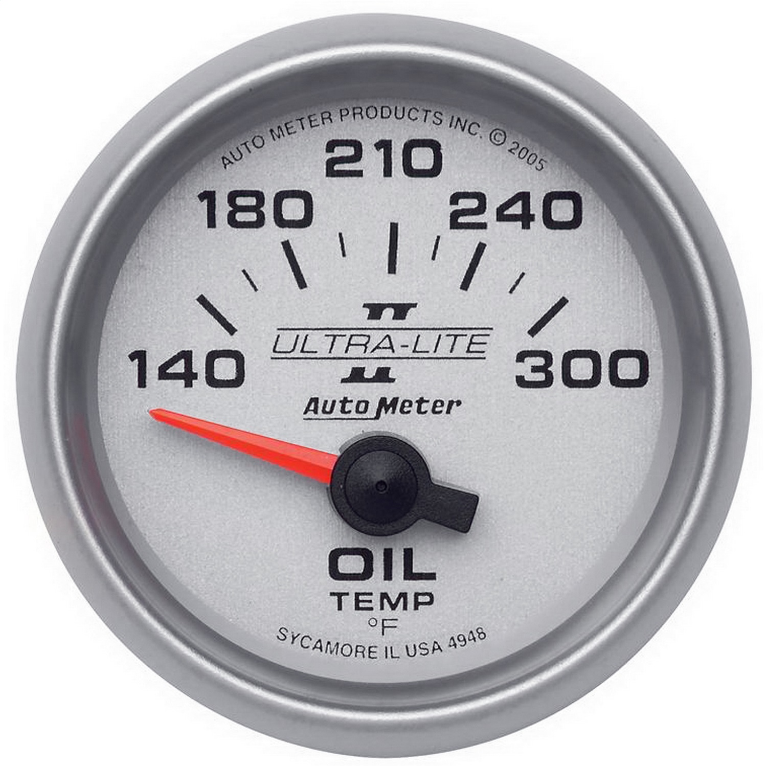 AutoMeter 4948 - Ultra-Lite II 52mm 140-300 Deg F Electric Oil Temp Gauge AutoMeter 4948 - Ultra-Lite II 52mm 140-300 Deg F Electric Oil Temp Gauge