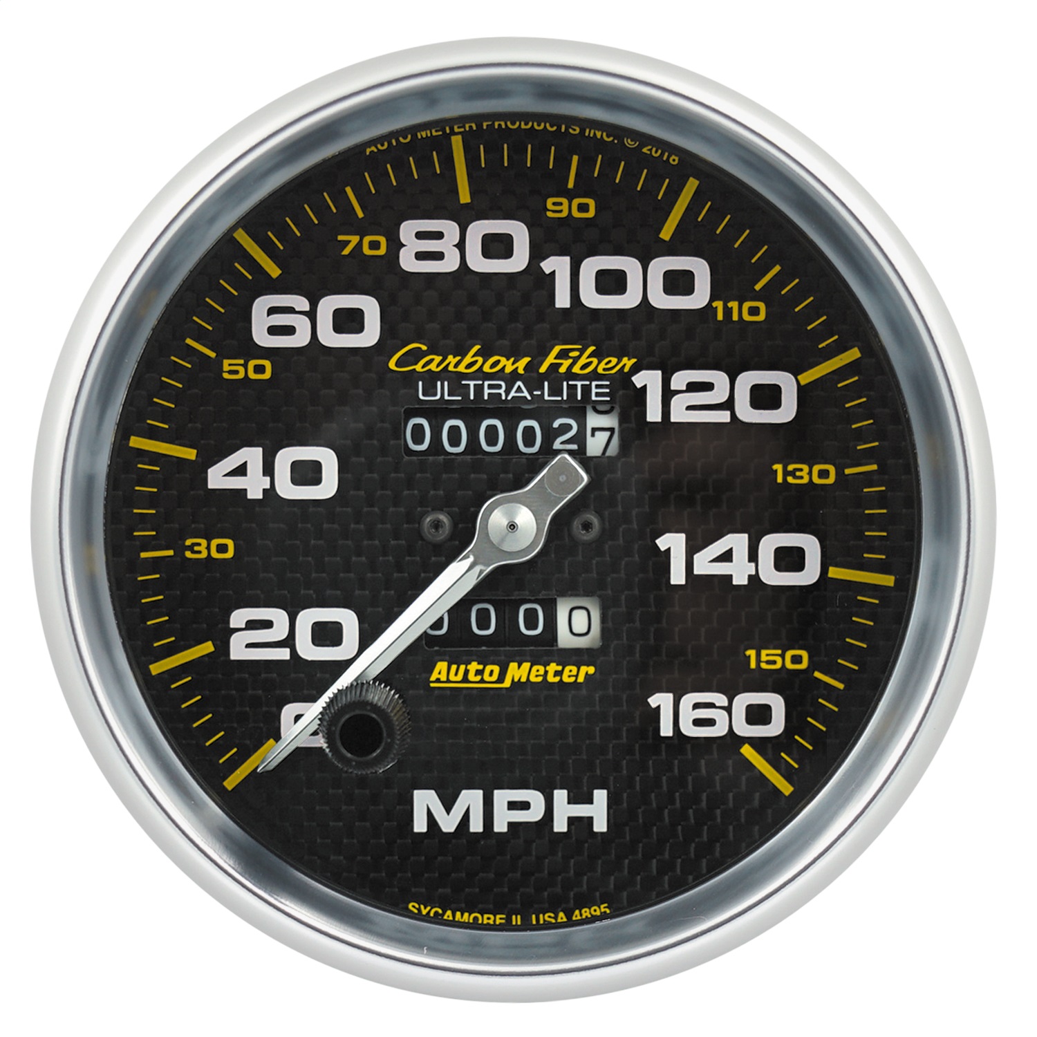 AutoMeter 4895 - 5 in. SPEEDOMETER, 0-160 MPH, CARBON FIBER AutoMeter 4895 - 5 in. SPEEDOMETER, 0-160 MPH, CARBON FIBER