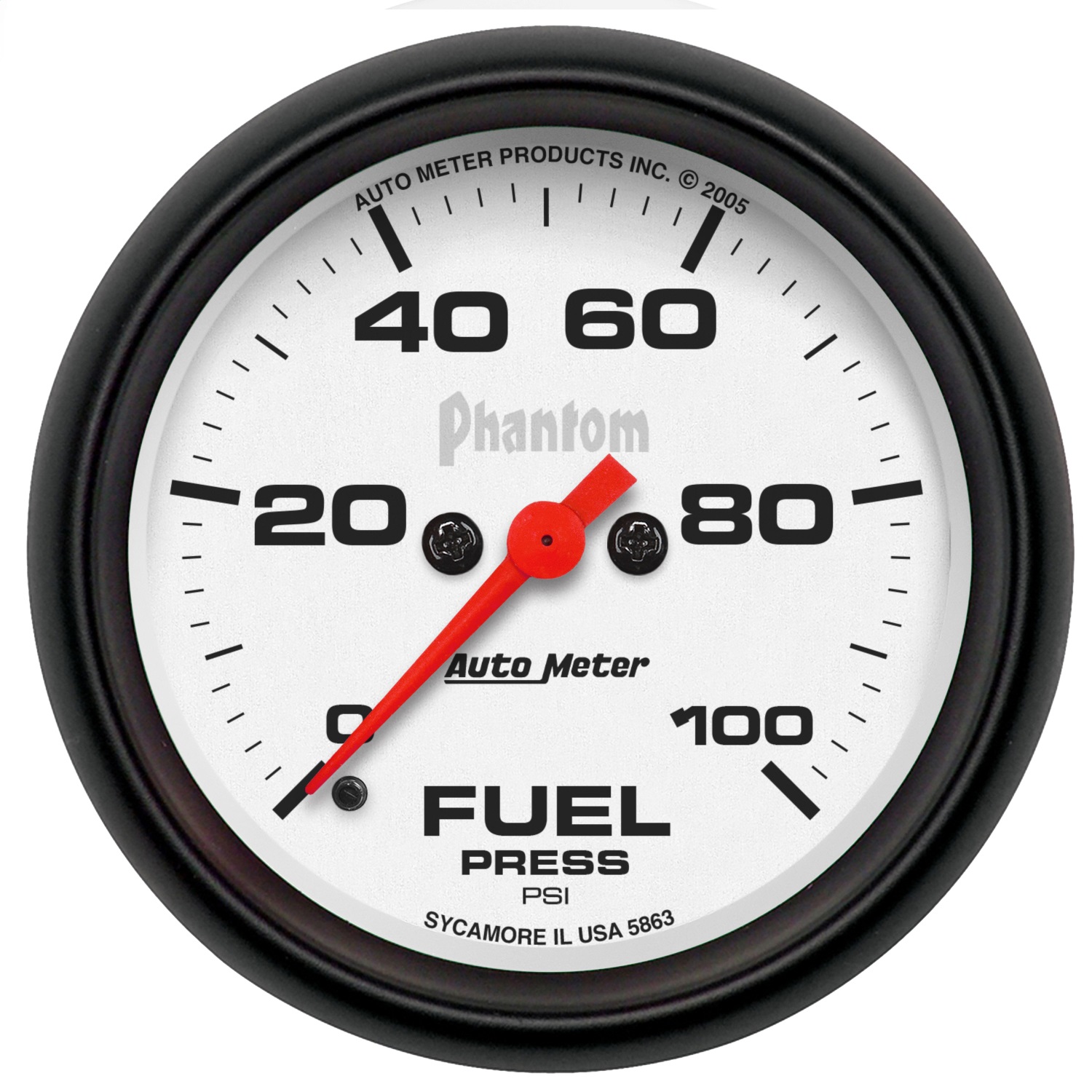 AutoMeter 5863 - Phantom 2-5/8in 0-100 PSI Fuel Pressure Gauge AutoMeter 5863 - Phantom 2-5/8in 0-100 PSI Fuel Pressure Gauge
