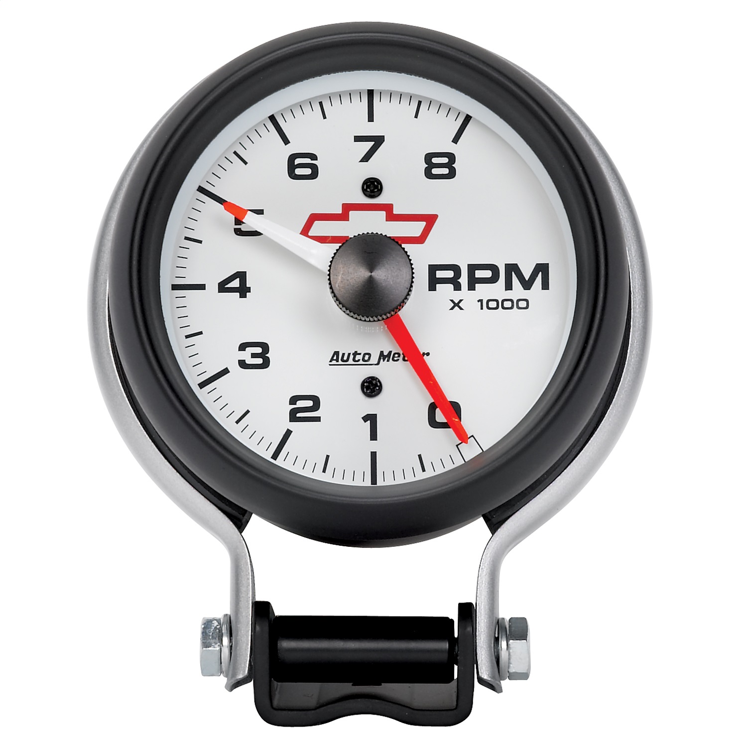AutoMeter 5780-00406 - 3-3/4 in. PEDESTAL TACHOMETER, 0-8,000 RPM, GM WHITE
