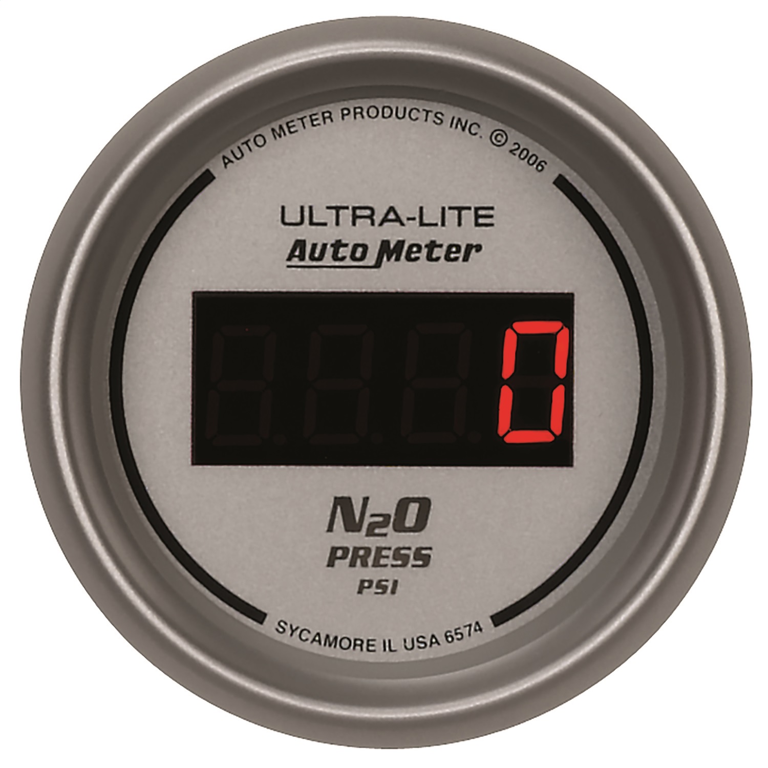 AutoMeter 6574 - Ultra-Lite 2-1/16in 1600 PSI Digital Nitrous Pressure Gauge - Silver AutoMeter 6574 - Ultra-Lite 2-1/16in 1600 PSI Digital Nitrous Pressure Gauge - Silver