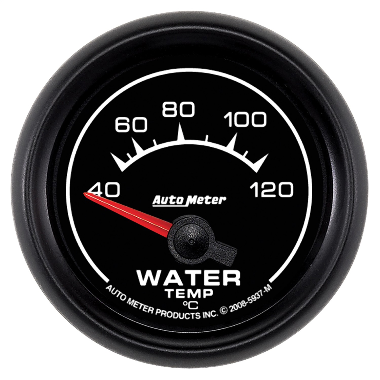 AutoMeter 5937-M - ES 52mm 40-120 Deg C Short Sweep Electric Water Temperature Gauge