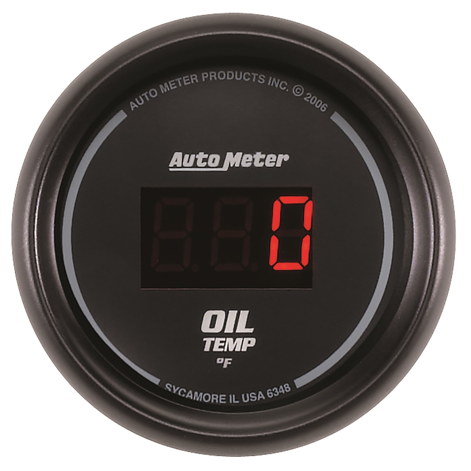AutoMeter 6348 - Black 0-400F Digital Oil Temp Gauge AutoMeter 6348 - Black 0-400F Digital Oil Temp Gauge