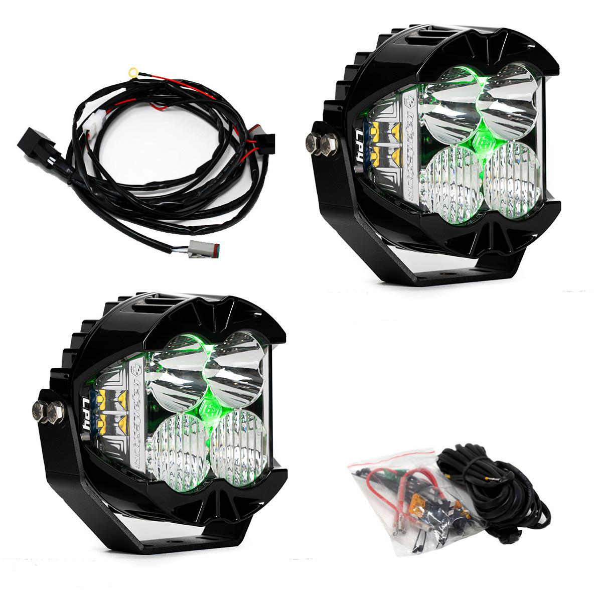 Baja Designs 297816 - LP4 Pro LED Auxiliary Light Pod Pair Light Pattern Driving/Combo Green Backlight