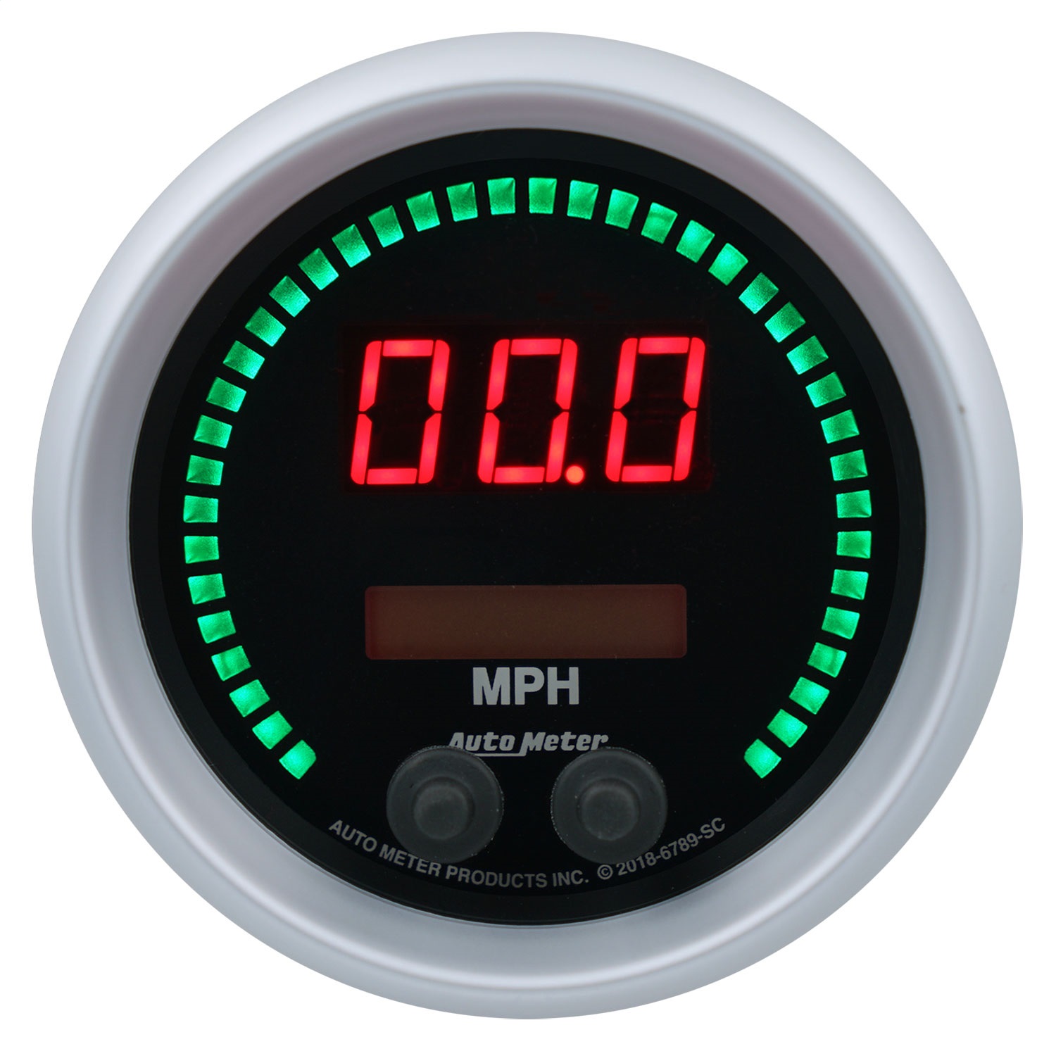 AutoMeter 6789-SC - 85.7mm Black Switchable 260 MPH / 260 KM/H Speedometer Sport-Comp Elite Digital Gauge