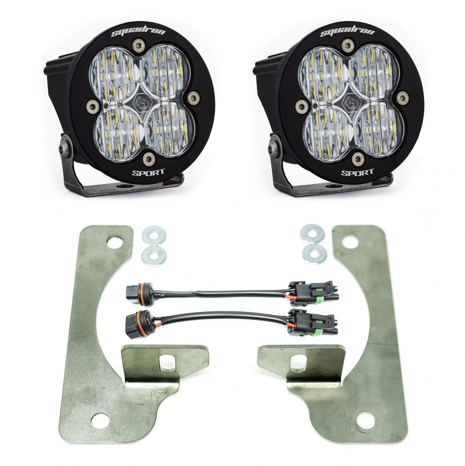 Baja Designs 447068 - Jeep JL Fog Pocket Kit 2018 Wrangler JL Rubicon Squadron R Sport