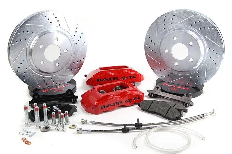 Baer Brakes 4261276R - Brake System 13 Inch Front Track4 Red 94-04 Mustang